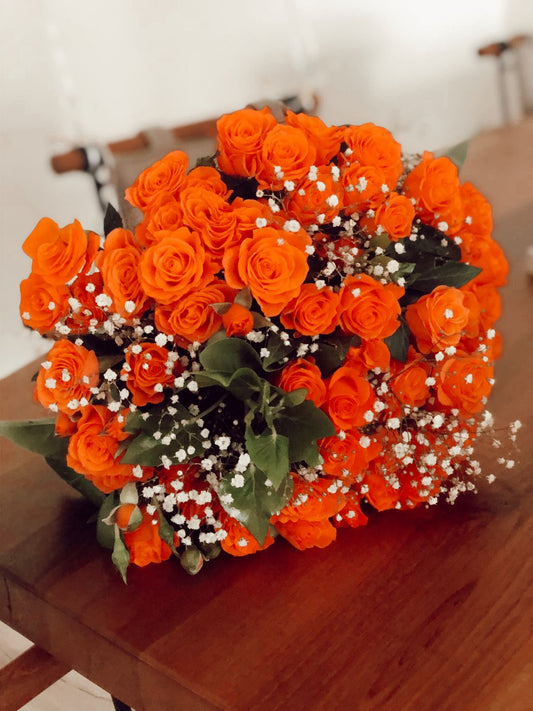 40 Orange Rose Bouquet
